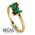 Baguette And Round Emerald Band - Daniela No. 34 image 2