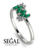 Baguette And Round Emerald Band - Daniela No. 6 image 2