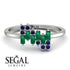 Baguette And Round Emerald Band - Daniela No. 66 image 10