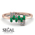 Baguette And Round Emerald Band - Daniela No. 5 image 10