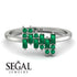 Baguette And Round Emerald Band - Daniela No. 21 image 10