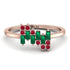 Baguette And Round Emerald Band - Daniela No. 50 image 1