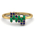 Baguette And Round Emerald Band - Daniela No. 64 image 1