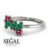 Baguette And Round Emerald Band - Daniela No. 51 image 3