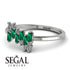 Baguette And Round Emerald Band - Daniela No. 6 image 3