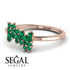 Baguette And Round Emerald Band - Daniela No. 20 image 3