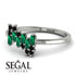 Baguette And Round Emerald Band - Daniela No. 36 image 3