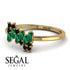 Baguette And Round Emerald Band - Daniela No. 34 image 3