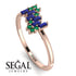Baguette And Round Sapphire Band - Daniela No. 29 image 2