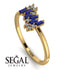 Baguette And Round Sapphire Band - Daniela No. 13 image 2