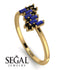 Baguette And Round Sapphire Band - Daniela No. 43 image 2