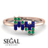 Baguette And Round Sapphire Band - Daniela No. 29 image 10