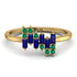 Baguette And Round Sapphire Band - Daniela No. 28 image 1