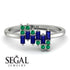 Baguette And Round Sapphire Band - Daniela No. 30 image 10