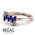 Baguette And Round Sapphire Band - Daniela No. 14 image 3