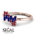Baguette And Round Sapphire Band - Daniela No. 59 image 3