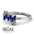 Baguette And Round Sapphire Band - Daniela No. 15 image 3