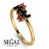 Baguette And Round Black Diamond Band - Daniela No. 52 image 2
