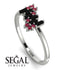 Baguette And Round Black Diamond Band - Daniela No. 54 image 2