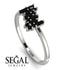 Baguette And Round Black Diamond Band - Daniela No. 39 image 2