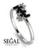 Baguette And Round Black Diamond Band - Daniela No. 9 image 2