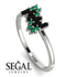 Baguette And Round Black Diamond Band - Daniela No. 24 image 2