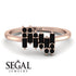 Baguette And Round Black Diamond Band - Daniela No. 38 image 10