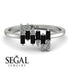 Baguette And Round Black Diamond Band - Daniela No. 9 image 10