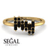 Baguette And Round Black Diamond Band - Daniela No. 37 image 10