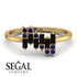 Baguette And Round Black Diamond Band - Daniela No. 67 image 10