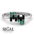 Baguette And Round Black Diamond Band - Daniela No. 24 image 10