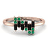 Baguette And Round Black Diamond Band - Daniela No. 23 image 1