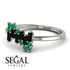 Baguette And Round Black Diamond Band - Daniela No. 24 image 3