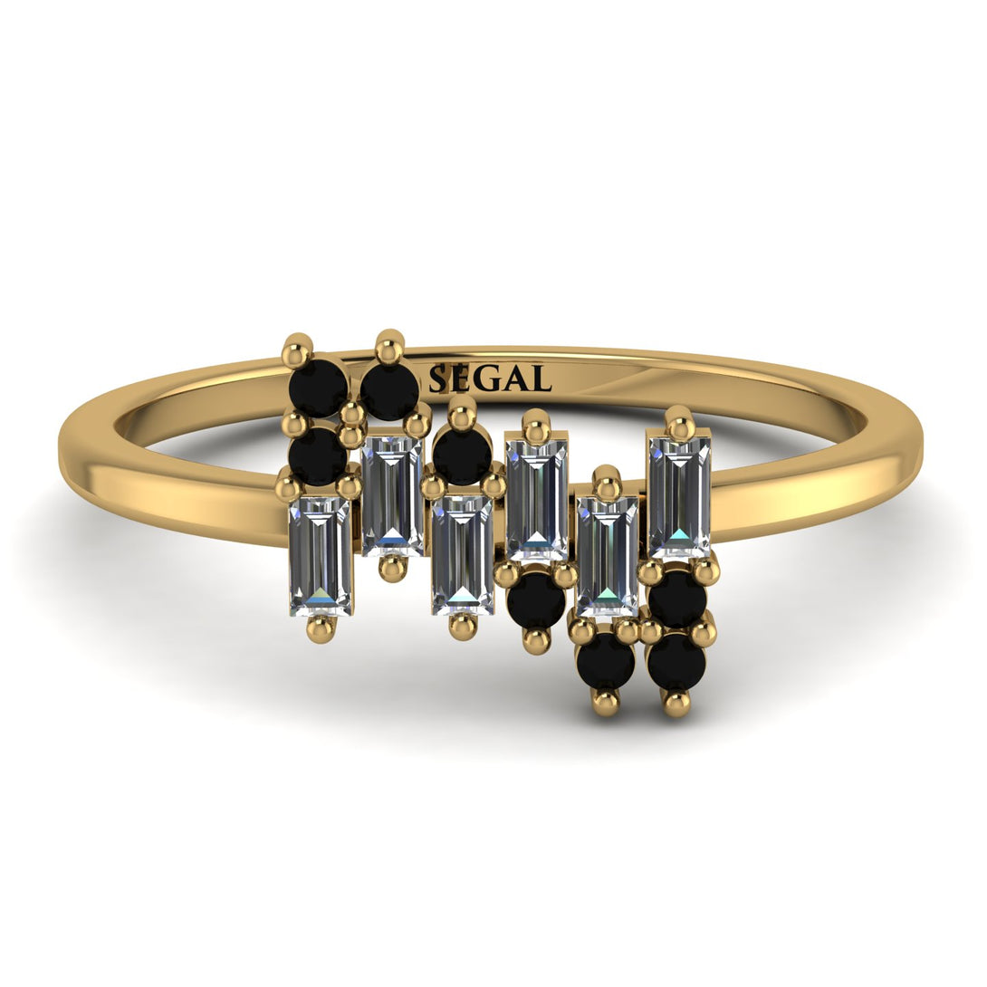 Baguette And Round Diamond Band - Daniela No. 31