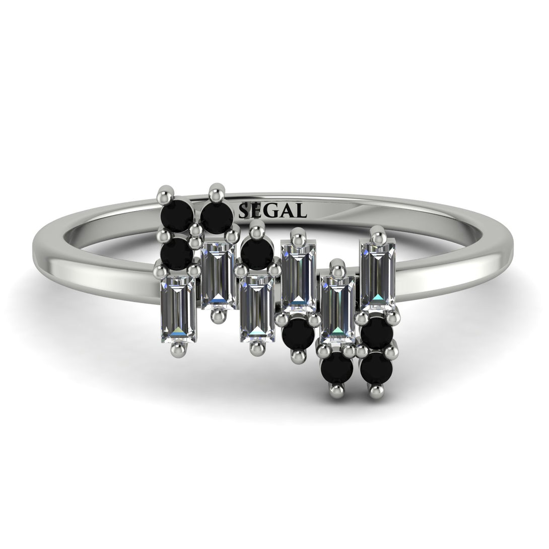 Baguette And Round Diamond Band - Daniela No. 33