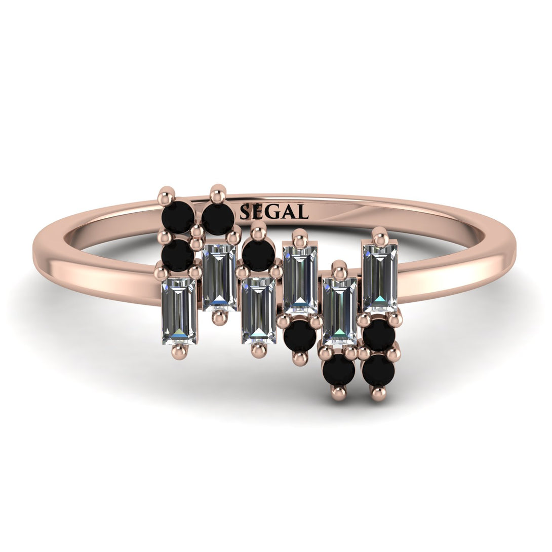Baguette And Round Diamond Band - Daniela No. 32
