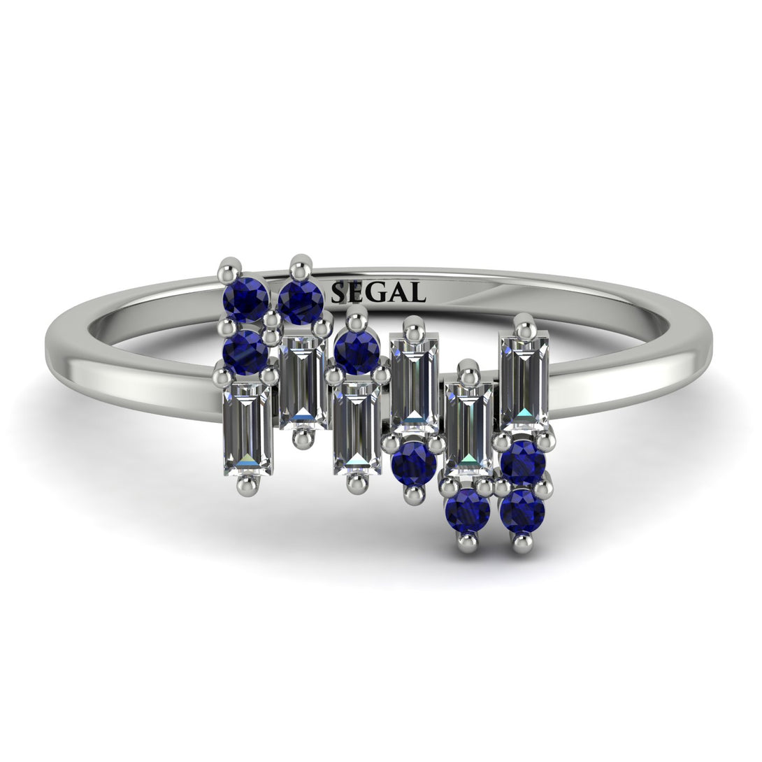Baguette And Round Diamond Band - Daniela No. 63