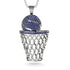 Basketball Sapphire Necklace For Men - Kyle No. 15 image 1