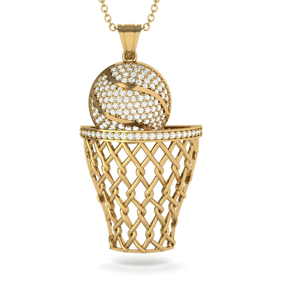 Basketball Diamond Necklace For Men - Kyle No. 1