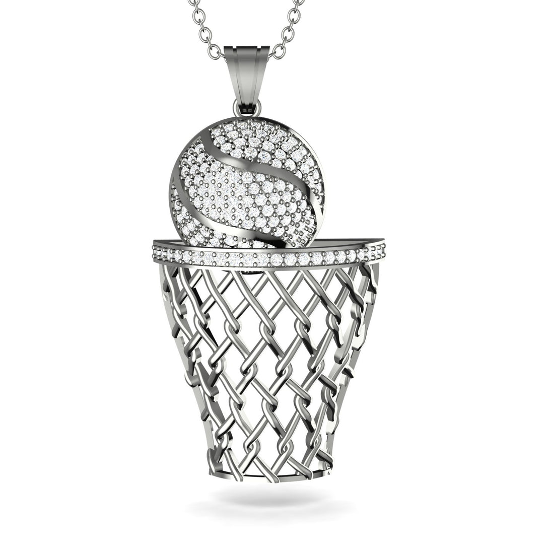 Basketball Diamond Necklace For Men - Kyle No. 3