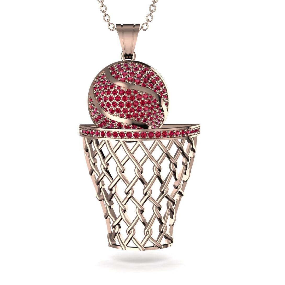 Basketball Ruby Necklace For Men - Kyle No. 11