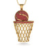 Basketball Ruby Necklace For Men - Kyle No. 10 image 1