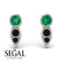 Bezel Emerald Earrings In Pear Shaped - Aniya No. 36 image 9