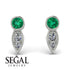 Bezel Emerald Earrings In Pear Shaped - Aniya No. 6 image 9