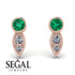 Bezel Emerald Earrings In Pear Shaped - Aniya No. 5 image 9