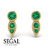 Bezel Emerald Earrings In Pear Shaped - Aniya No. 19 image 9