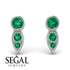 Bezel Emerald Earrings In Pear Shaped - Aniya No. 21 image 9