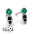 Bezel Emerald Earrings In Pear Shaped - Aniya No. 36 image 2