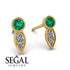 Bezel Emerald Earrings In Pear Shaped - Aniya No. 4 image 2
