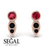 Bezel Ruby Earrings In Pear Shaped - Aniya No. 41 image 9